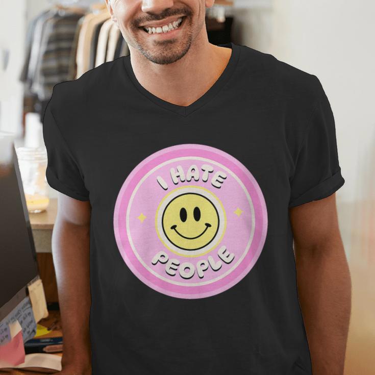 I Hate People Saying For Introverts Men's V-Neck T-Shirt I Hate People Saying For Introverts Men's V-Neck T-Shirt