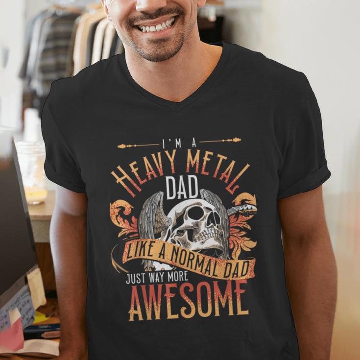 Heavy Metal Cooler Dad Punk Rock Music Lover Men's V-Neck T-Shirt