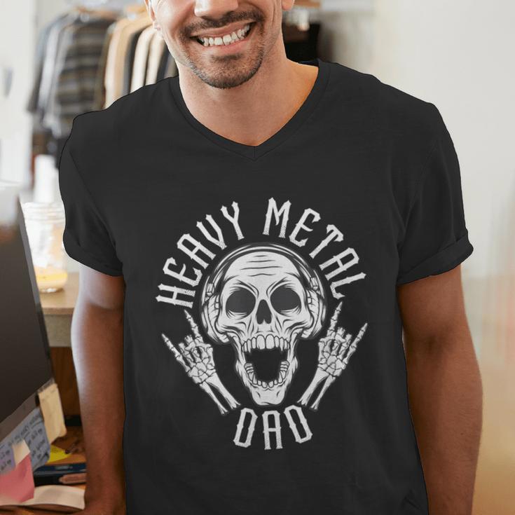 Heavy Metal Dad Shirt Rock Metalhead Heavy Metal Dad Men's V-Neck T-Shirt