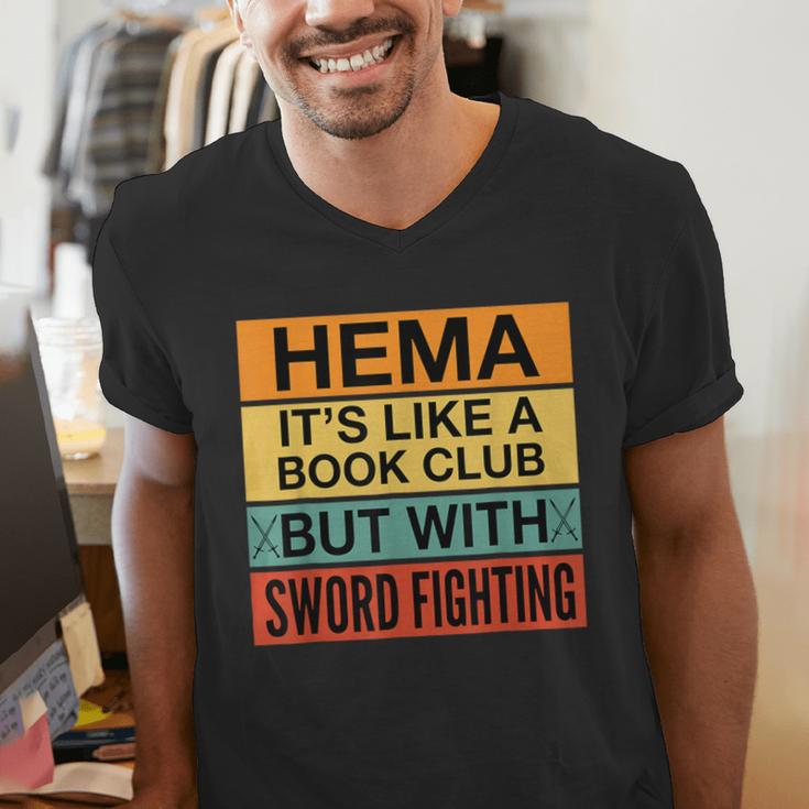 Hema Definition Like A Book Club With Swords Men's V-Neck T-Shirt Hema Definition Like A Book Club With Swords Men's V-Neck T-Shirt