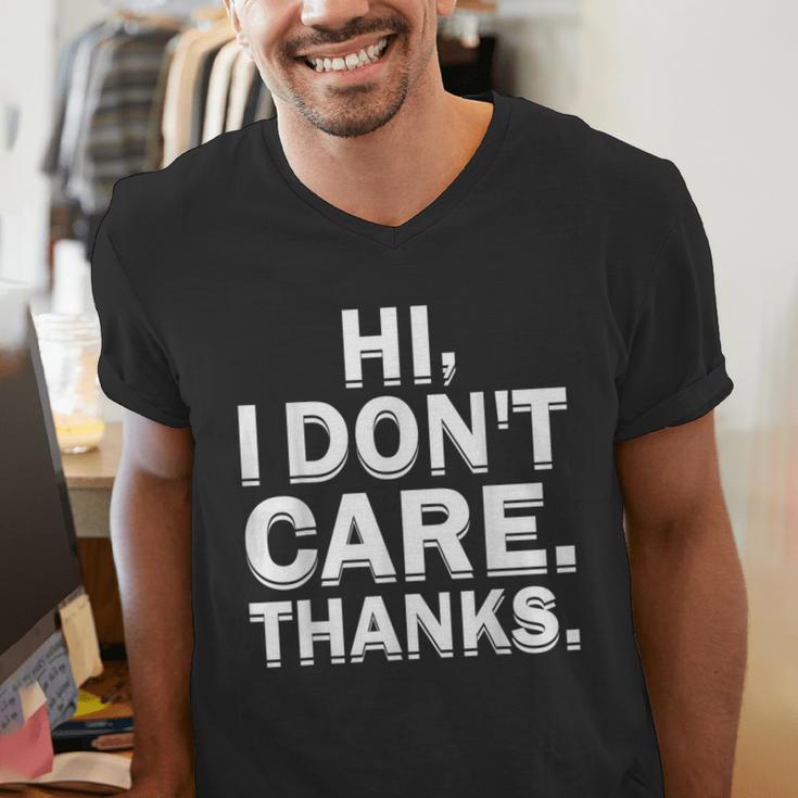 Hi I Don't Care Thanks Antisocial Introvert Men's V-Neck T-Shirt Hi I Don't Care Thanks Antisocial Introvert Men's V-Neck T-Shirt