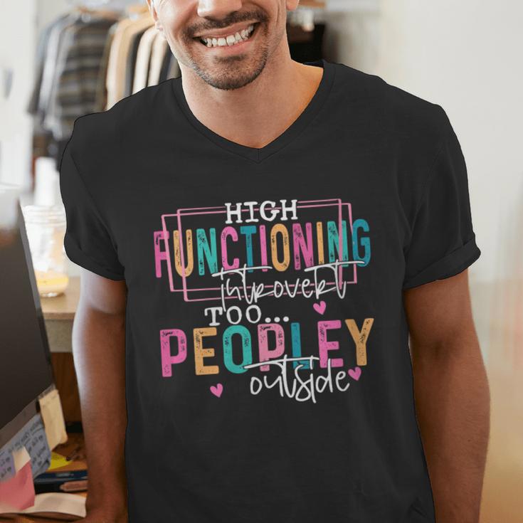 High Functioning Introvert Too Peopley Outside Men's V-Neck T-Shirt