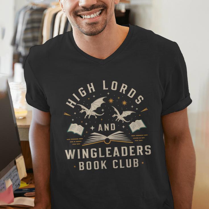 High Lords & Wingleaders Fantasy Reader Book Club Dragons Men's V-Neck T-Shirt