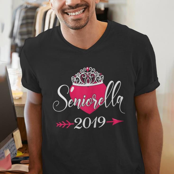 High School 2019 Senior Graduation Shirt Girls Daughter Men's V-Neck T-Shirt