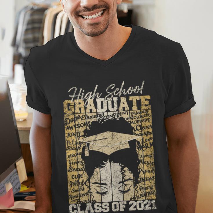 High School Graduate Queen Class Of 2021 Graduation Men's V-Neck T-Shirt