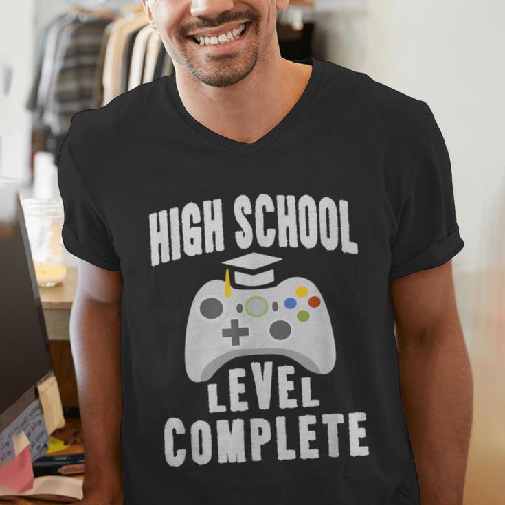 High School Graduation Shirt Gamer Graduation Men's V-Neck T-Shirt