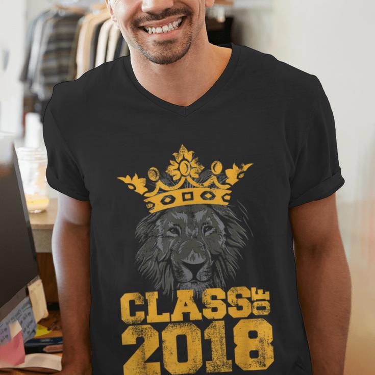 High School King Graduation Shirt Class Of 2018 Seniors Men's V-Neck T-Shirt