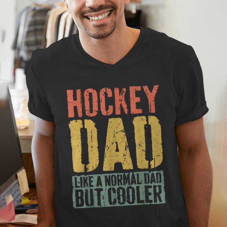 Hockey Dad Shirt Men Fathers Day Hockey Dad Men's V-Neck T-Shirt