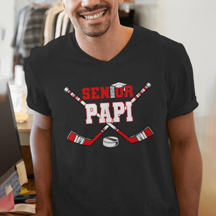 Hockey Senior Papi Graduation Class Of 2026 Kids Men's V-Neck T-Shirt