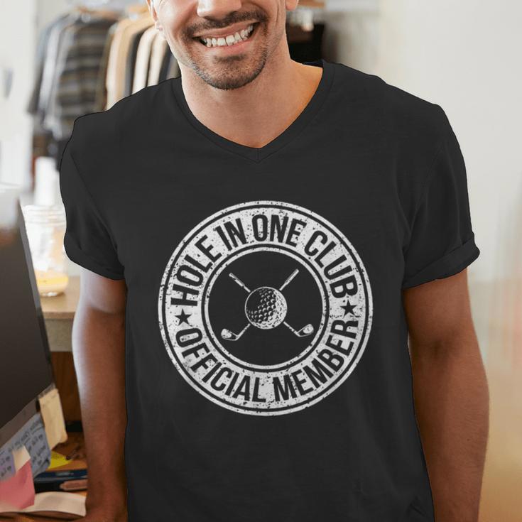 Hole In One Golf Dad & Cart Golfer Men's V-Neck T-Shirt