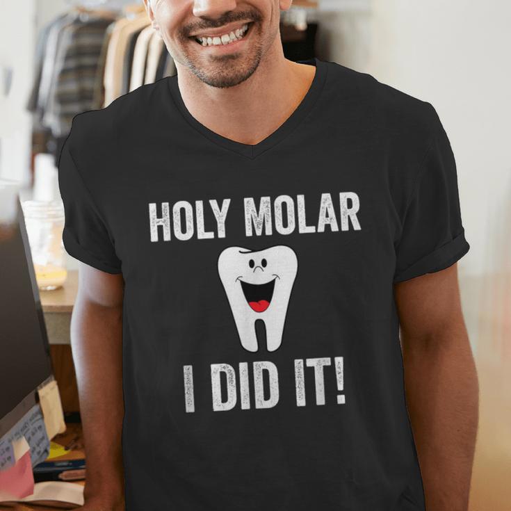 Holy Molar I Did It Dental Hygienist Graduation Men's V-Neck T-Shirt