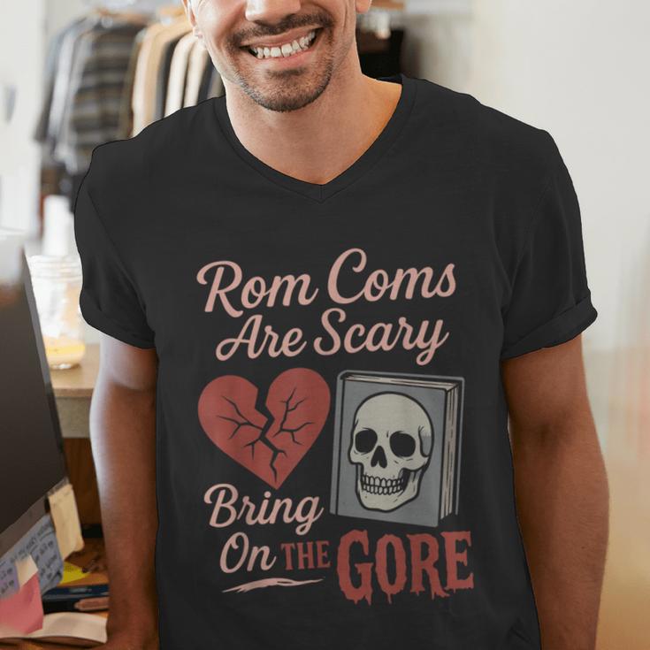 Horror Book Club Creepy Reader Gothic Fiction Thriller Fan Men's V-Neck T-Shirt Horror Book Club Creepy Reader Gothic Fiction Thriller Fan Men's V-Neck T-Shirt