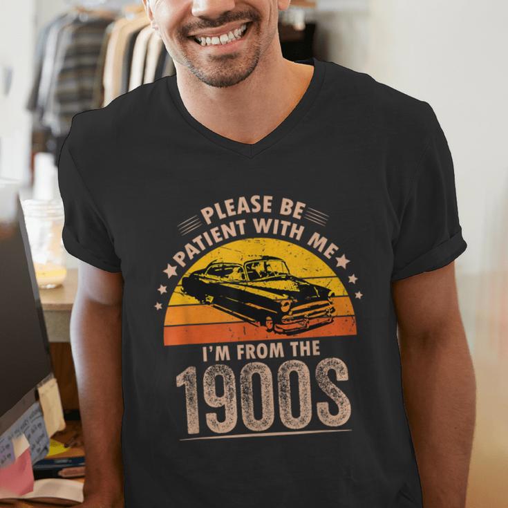 Humorous Saying Please Be Patient With Me I'm From The 1900s Men's V-Neck T-Shirt