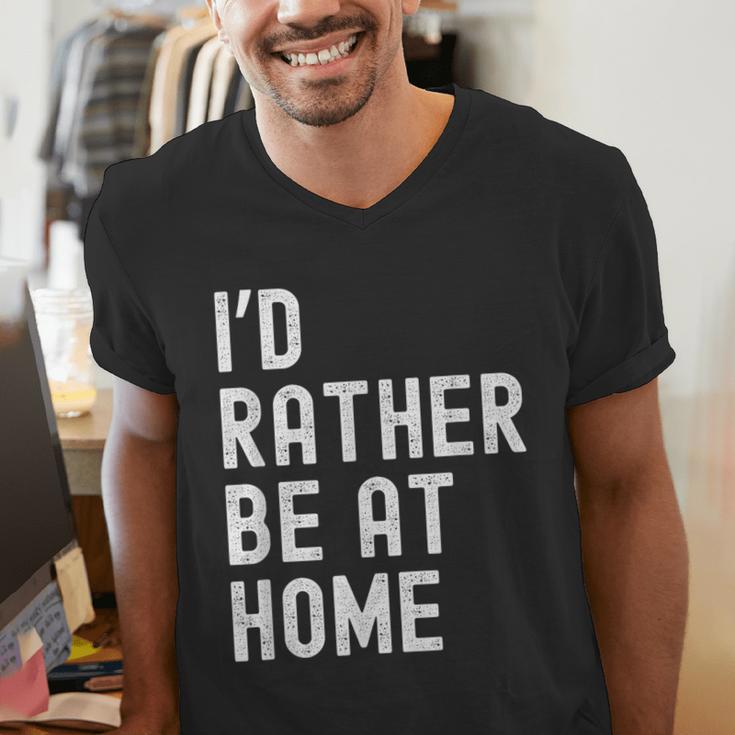 I'd Rather Be At Home Antisocial Introvert Tee Men's V-Neck T-Shirt