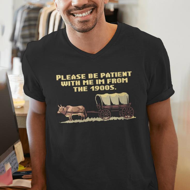 I'm From The 1900s Retro Wagon Men's V-Neck T-Shirt