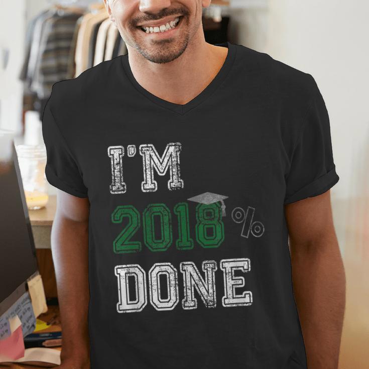 I'm 2018 Done Senior Graduation T-Shirt Class 2018 Men's V-Neck T-Shirt