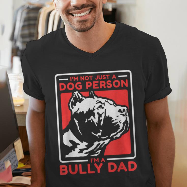 I'm A Bully Dad Dog Owner American Bully Men's V-Neck T-Shirt