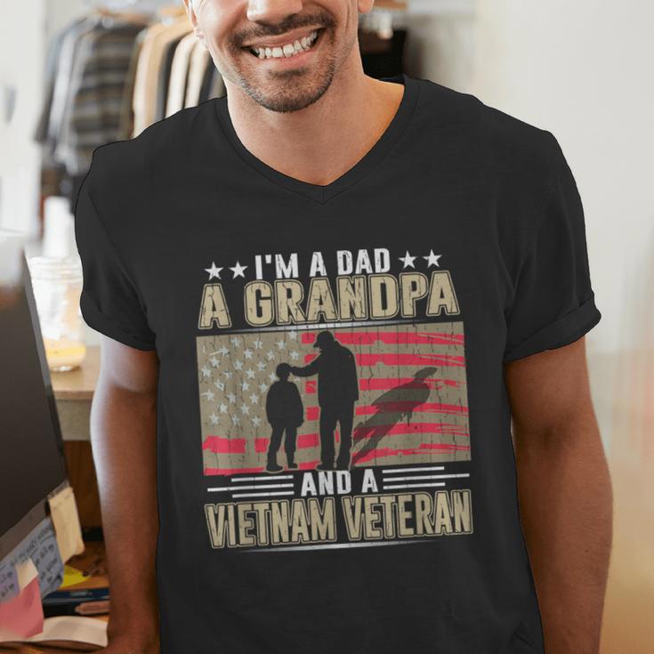 I'm A Dad a Grandpa And a Vietnam Veteran Men's V-Neck T-Shirt
