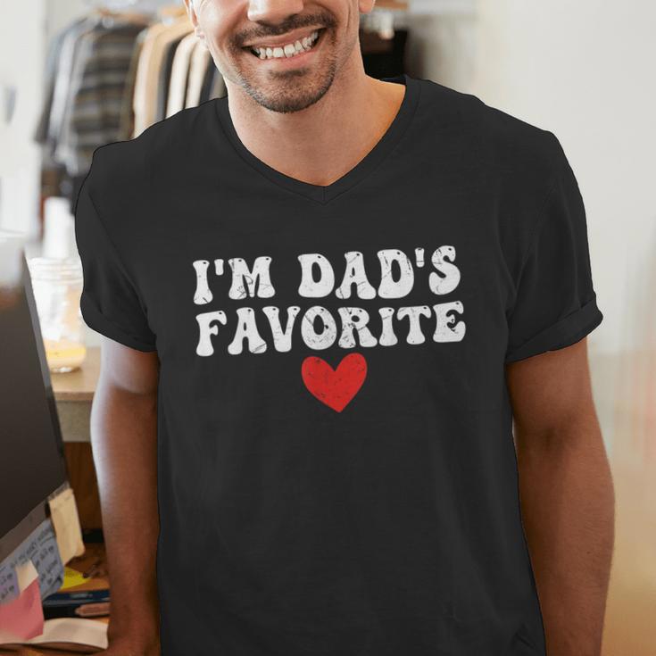 I'm Dad's Favorite Sarcastic Father's Day Men's V-Neck T-Shirt