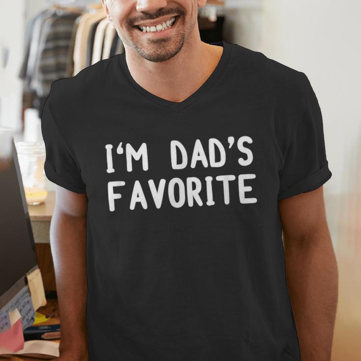 I'm Dad's Favorite Tee Sarcastic Humor T-Shirt Men's V-Neck T-Shirt