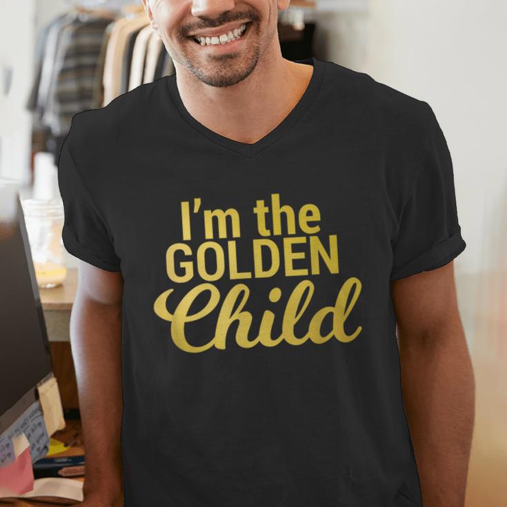I'm The Golden Child For MomDad's Favorite Child T-Shirt Men's V-Neck T-Shirt