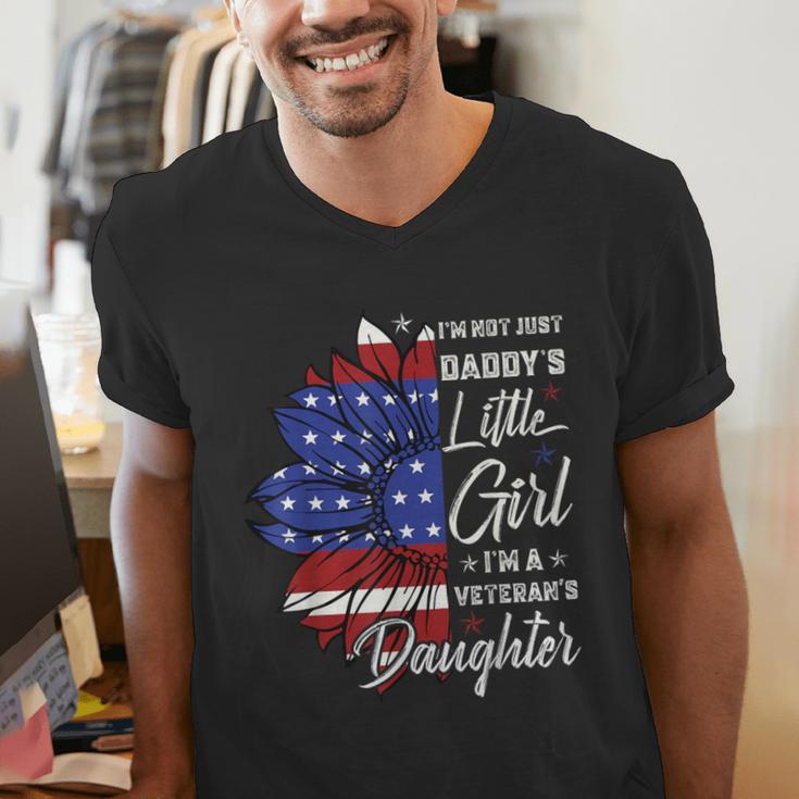 I'm Not Just a Daddy's Little Girl I'm a Veteran's Daughter Small Men's V-Neck T-Shirt