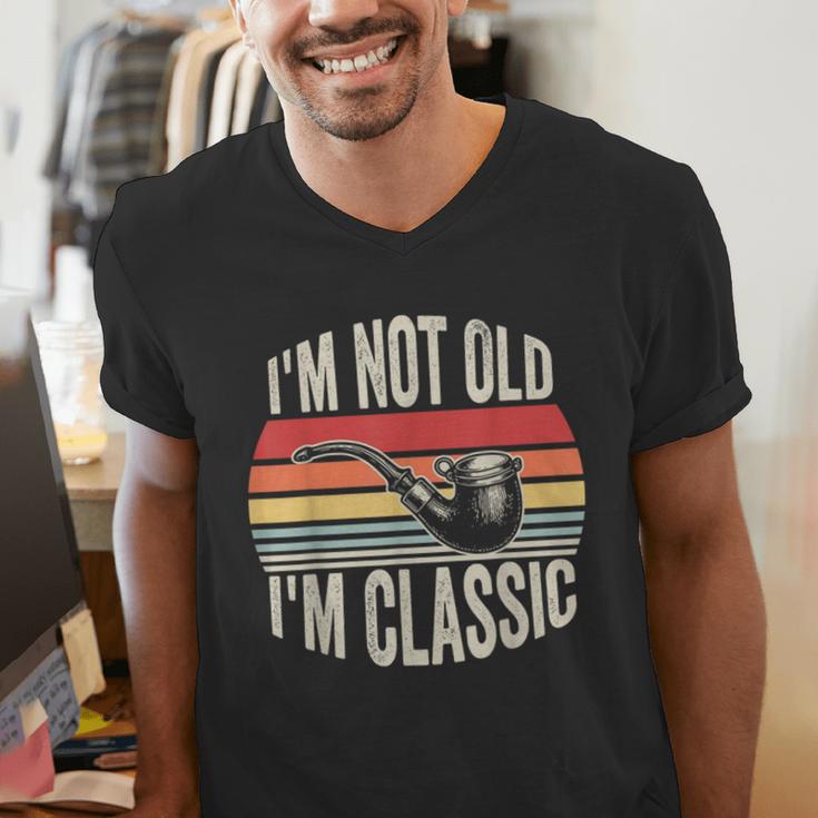 I'm Not Old I'm Classic Pipe Nostalgia Men's V-Neck T-Shirt I'm Not Old I'm Classic Pipe Nostalgia Men's V-Neck T-Shirt