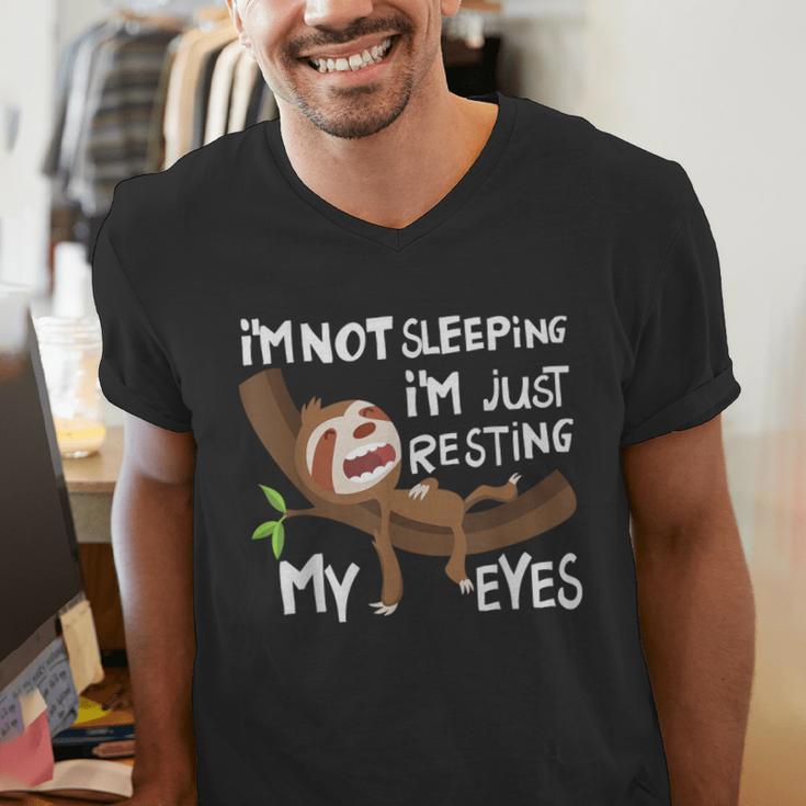 I'm Not Sleeping I'm Just Resting My Eyes Father's Day Dad Men's V-Neck T-Shirt