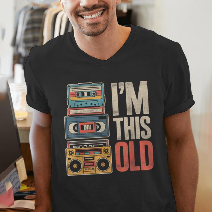 I'm This Old Vintage Cassette Tape Nostalgia Men's V-Neck T-Shirt