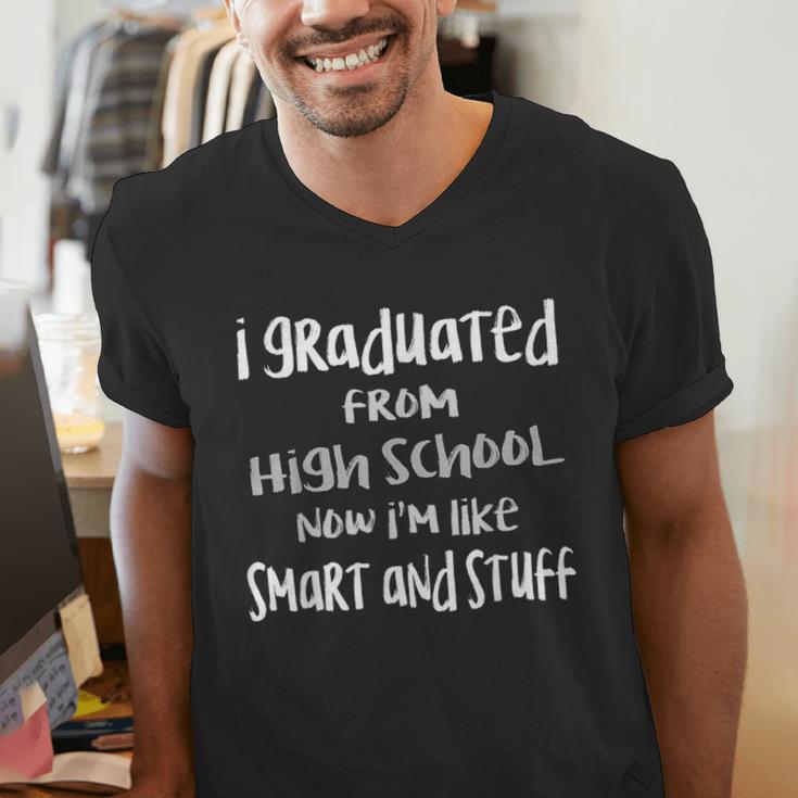 I'm Smart & Stuff Class Of 2024 High School Graduation Men's V-Neck T-Shirt