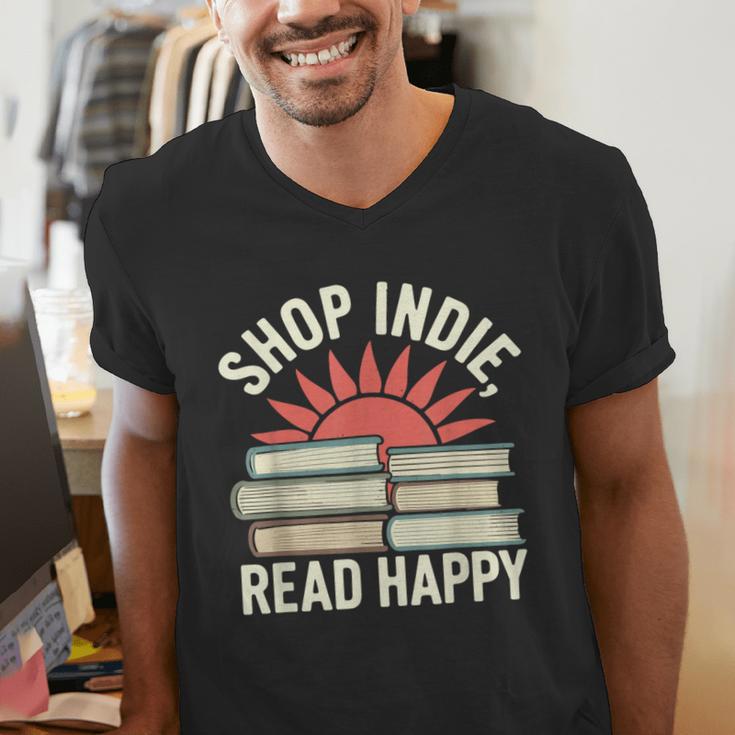 Independent Bookstore Fans Shop Local Literary Community Men's V-Neck T-Shirt Independent Bookstore Fans Shop Local Literary Community Men's V-Neck T-Shirt