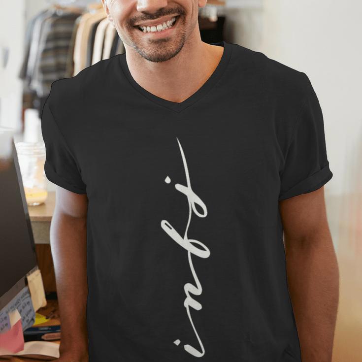 INFJ Introvert Personality Psychology Vertical Writing Men's V-Neck T-Shirt INFJ Introvert Personality Psychology Vertical Writing Men's V-Neck T-Shirt