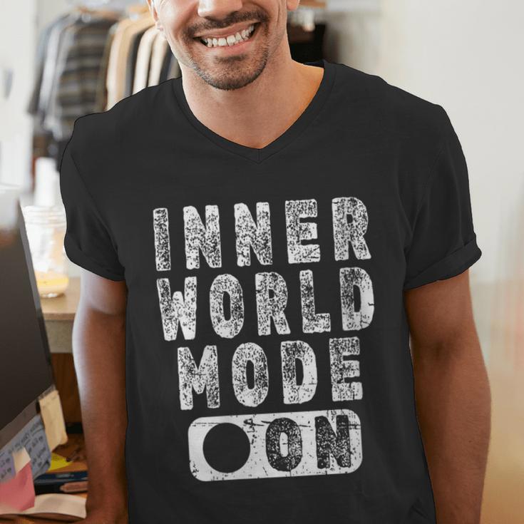 Inner World Mode On Introvert Saying Men's V-Neck T-Shirt
