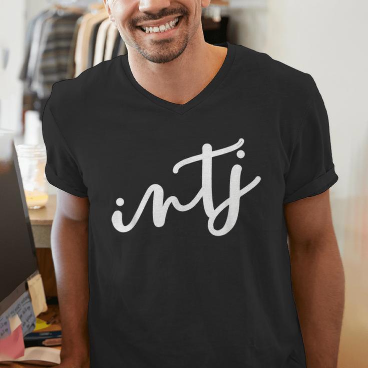 INTJ Introvert Myers Briggs Personality Type Men's V-Neck T-Shirt INTJ Introvert Myers Briggs Personality Type Men's V-Neck T-Shirt