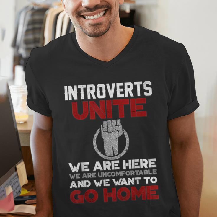 INTP Introverts Unite Anti Social For Men Women Men's V-Neck T-Shirt