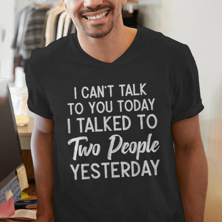 Introvert Antisocial I Can't Talk To You Today Humor Men's V-Neck T-Shirt