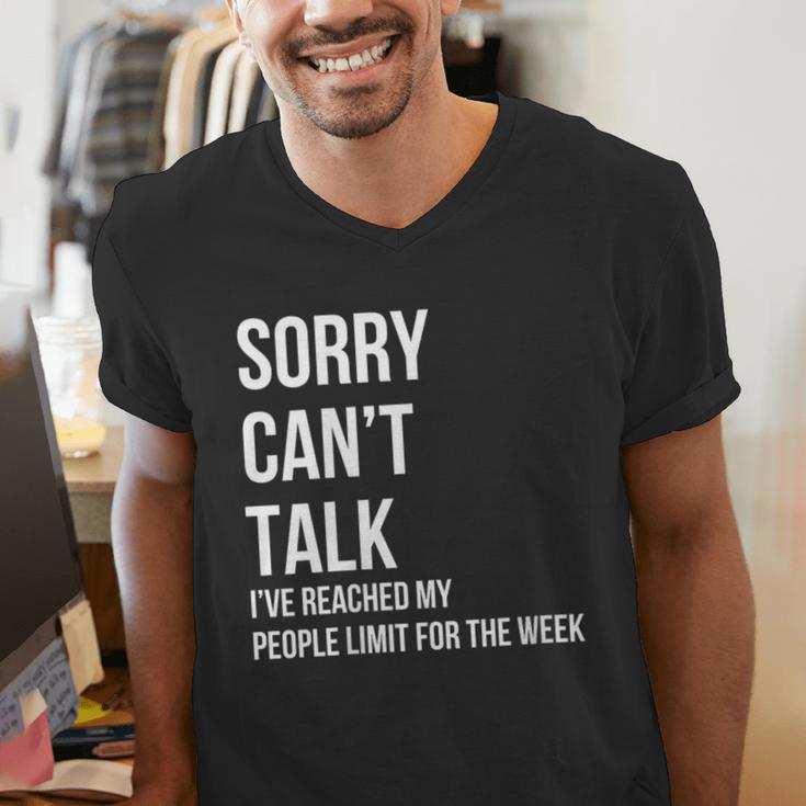 Introvert Can't Talk Reached People Limit For The Week Men's V-Neck T-Shirt