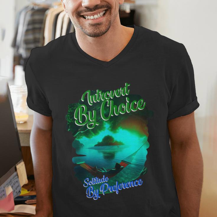 Introvert Choice Solitude By Preference Men's V-Neck T-Shirt