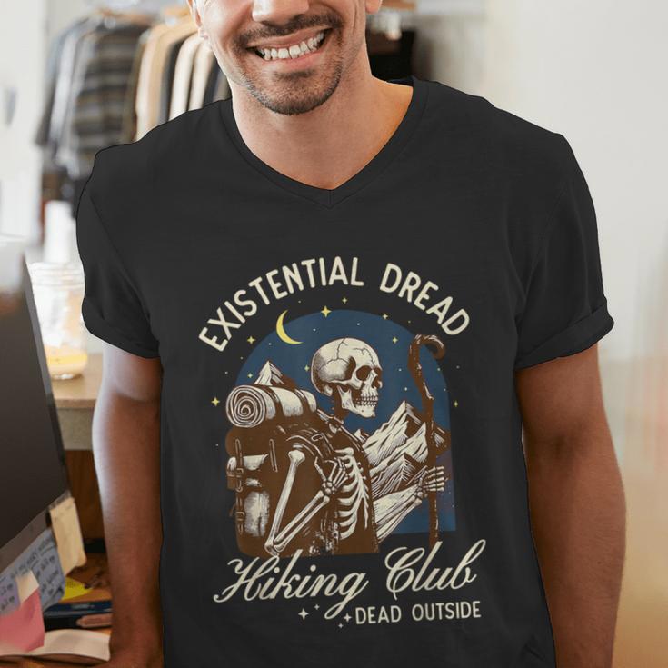 Introvert Hiking Club Antisocial Overthinking Anxiety Men's V-Neck T-Shirt Introvert Hiking Club Antisocial Overthinking Anxiety Men's V-Neck T-Shirt