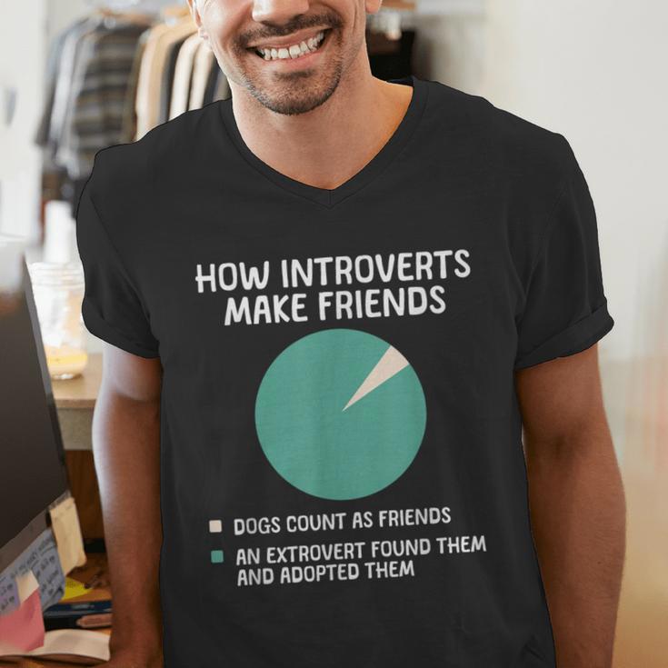 Introvert Introverted Person Awkward Introverts Dog Lover Men's V-Neck T-Shirt Introvert Introverted Person Awkward Introverts Dog Lover Men's V-Neck T-Shirt