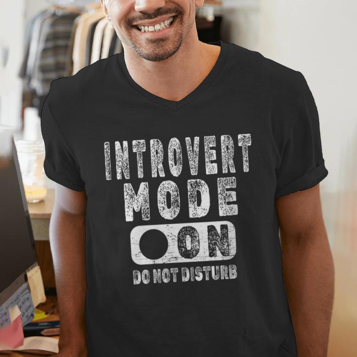 Introvert Mode On Introverted Person Joke Men's V-Neck T-Shirt Introvert Mode On Introverted Person Joke Men's V-Neck T-Shirt