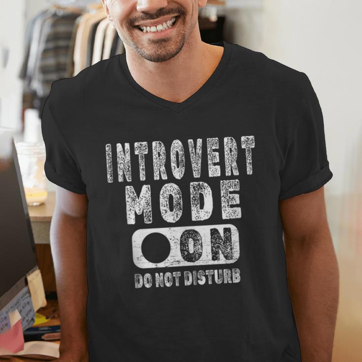 Introvert Mode On Introverted Person Joke Men's V-Neck T-Shirt Introvert Mode On Introverted Person Joke Men's V-Neck T-Shirt