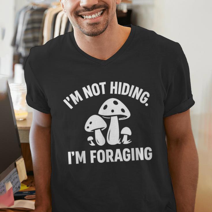 Introvert Mushroom Forager Humor Men's V-Neck T-Shirt