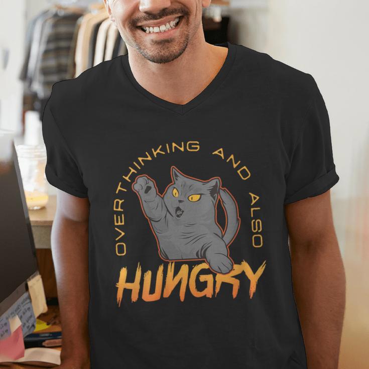 Introvert Overthinking Hungry Sarcastic Overthinker Men's V-Neck T-Shirt