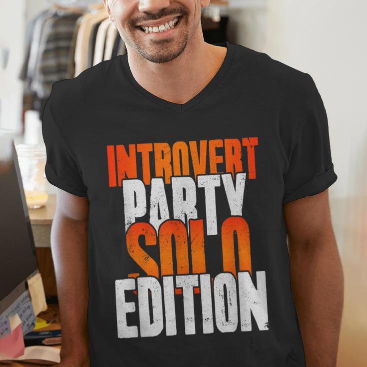 Introvert Party Solo Edition Sarcastic People Hater Men's V-Neck T-Shirt