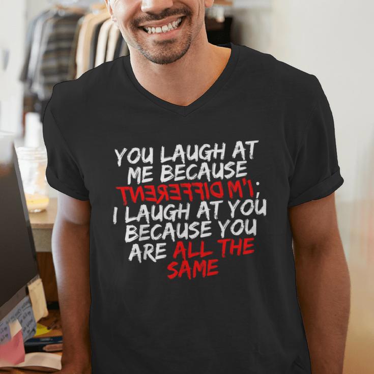 Introvert Quote With Backwards I'm Different Men's V-Neck T-Shirt