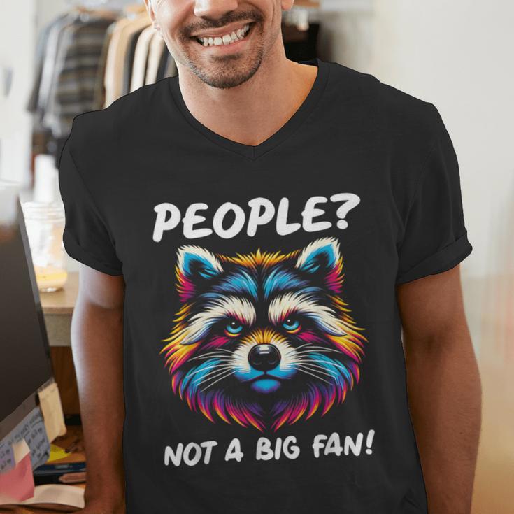 Introvert Raccoon Sarcasm Anti Social Men's V-Neck T-Shirt