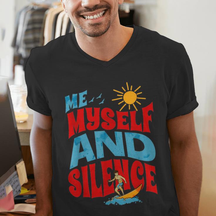 Introvert Relaxation Me Myself And Silence Summer Vacation For Men Women Men's V-Neck T-Shirt Introvert Relaxation Me Myself And Silence Summer Vacation For Men Women Men's V-Neck T-Shirt