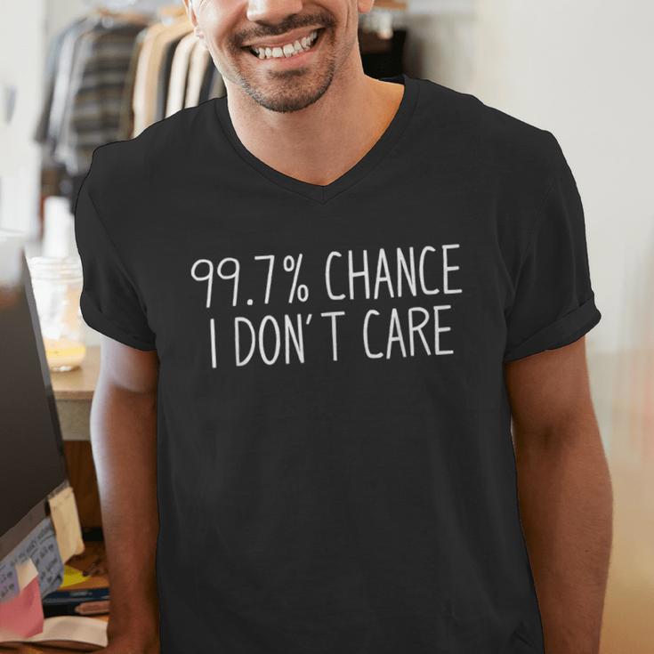 Introvert Sarcastic 99 Chance I Don't Care Antisocial Men's V-Neck T-Shirt