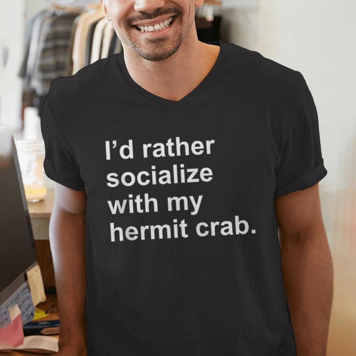Introvert Sarcastic Hermit Crab Owner Men's V-Neck T-Shirt